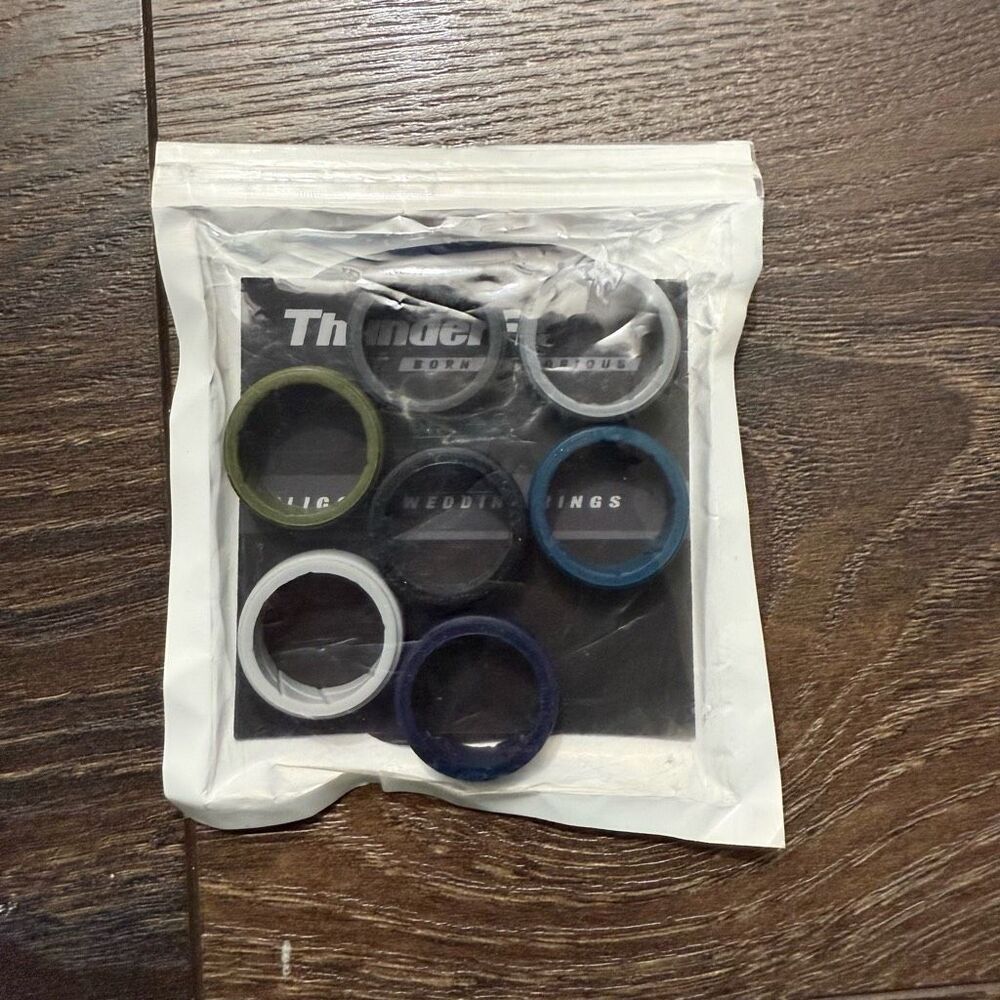 Thunderfit Men’s Silicone Rings Pack of 6 New